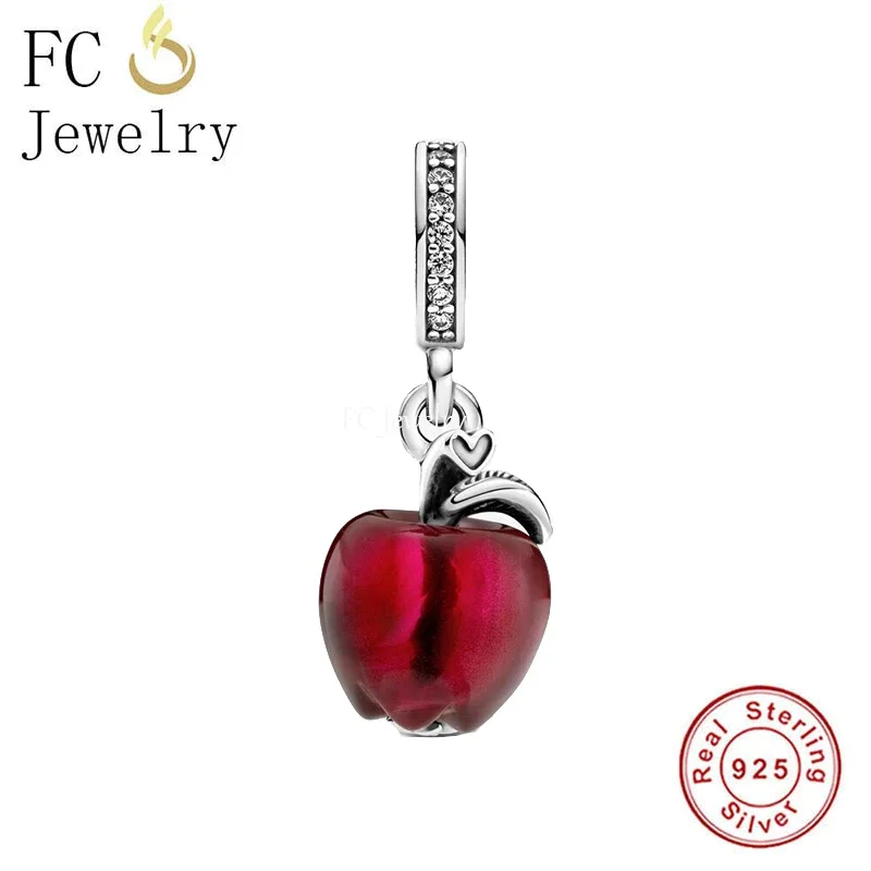 FC Jewelry Fit Original Charm Bracelet 925 Silver Wings Honey Bee Fish Apple Cat Camera Dumbbel Bead For Making Women Berloque