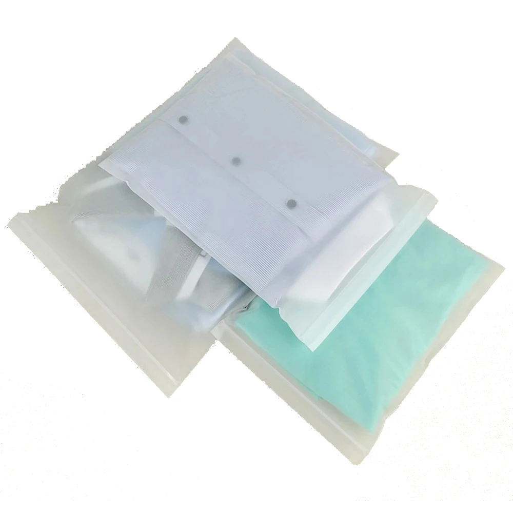 Matte Clear for Zip Clothes Self Seal Lock Plastic Bag Travel Storage  Packaging