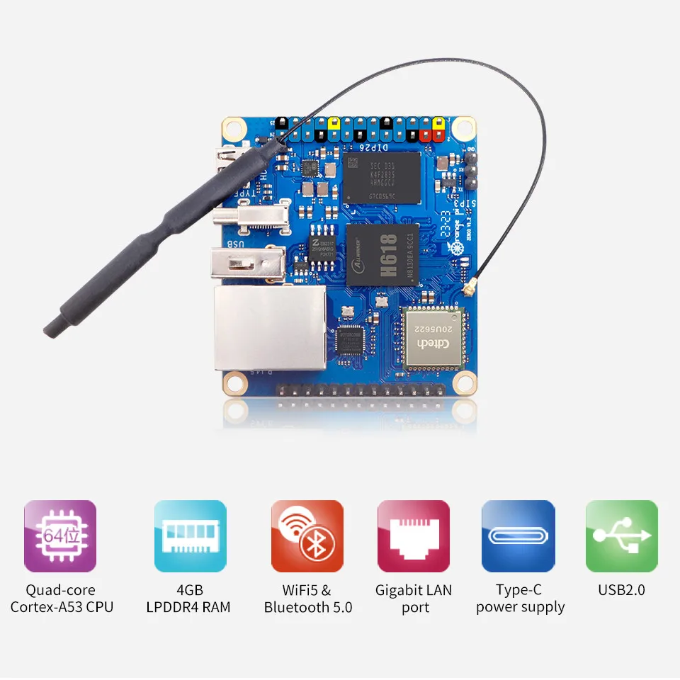 OrangePi 4A 4GB シングルボードコンピューター ケース付き OrangePi 4A 4GB シングルボードコンピューター ケース付き