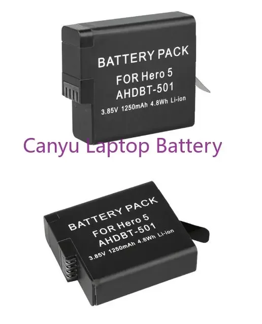 Nuovo 1250Mah Gopro Hero 5 Gopro6 Gopro7 Black Camera Ahdbt-501 Batteria Bateria Hero5 Go Pro 5