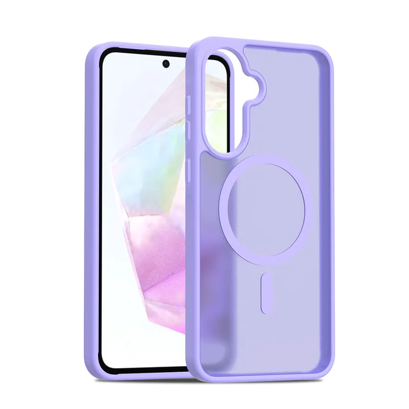 Enhanced Anti-Drop Magnetic Phone Case with Matte Translucent Finish