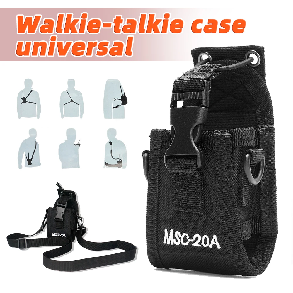 MSC-20A Walkie Talkie Bag Nylon Holster Carry Case for Baofeng UV5R UV82 bf888S UV-9R Plus UV-B2 TYT Motorola KENWOOD Ham Radio msc 20b nylon pouch bag walkie talkie carry case for baofeng uv5r uv82 bf888s uv 9r plus tyt mototrola ham two way radio