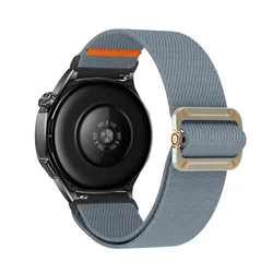 Braided Nylon Bracelet Strap - 20/22mm, Universal Fit - 20mm Width (13 Gray Blue)