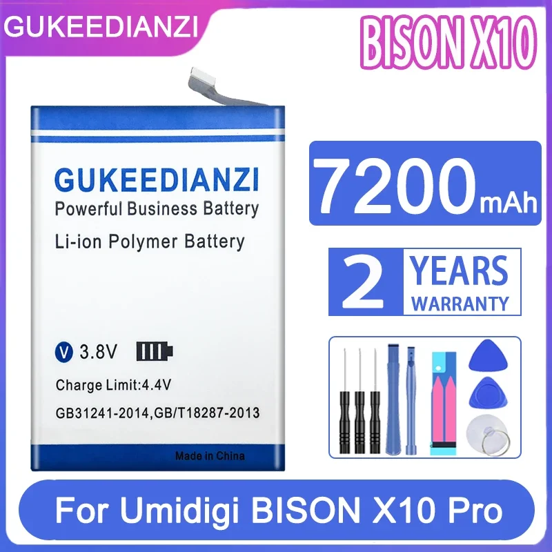 

Внутренний аккумулятор GUKEEDIANZI для телефона Umidigi BISON X10 Pro, Сменный аккумулятор для телефона Umidigi BISON X10