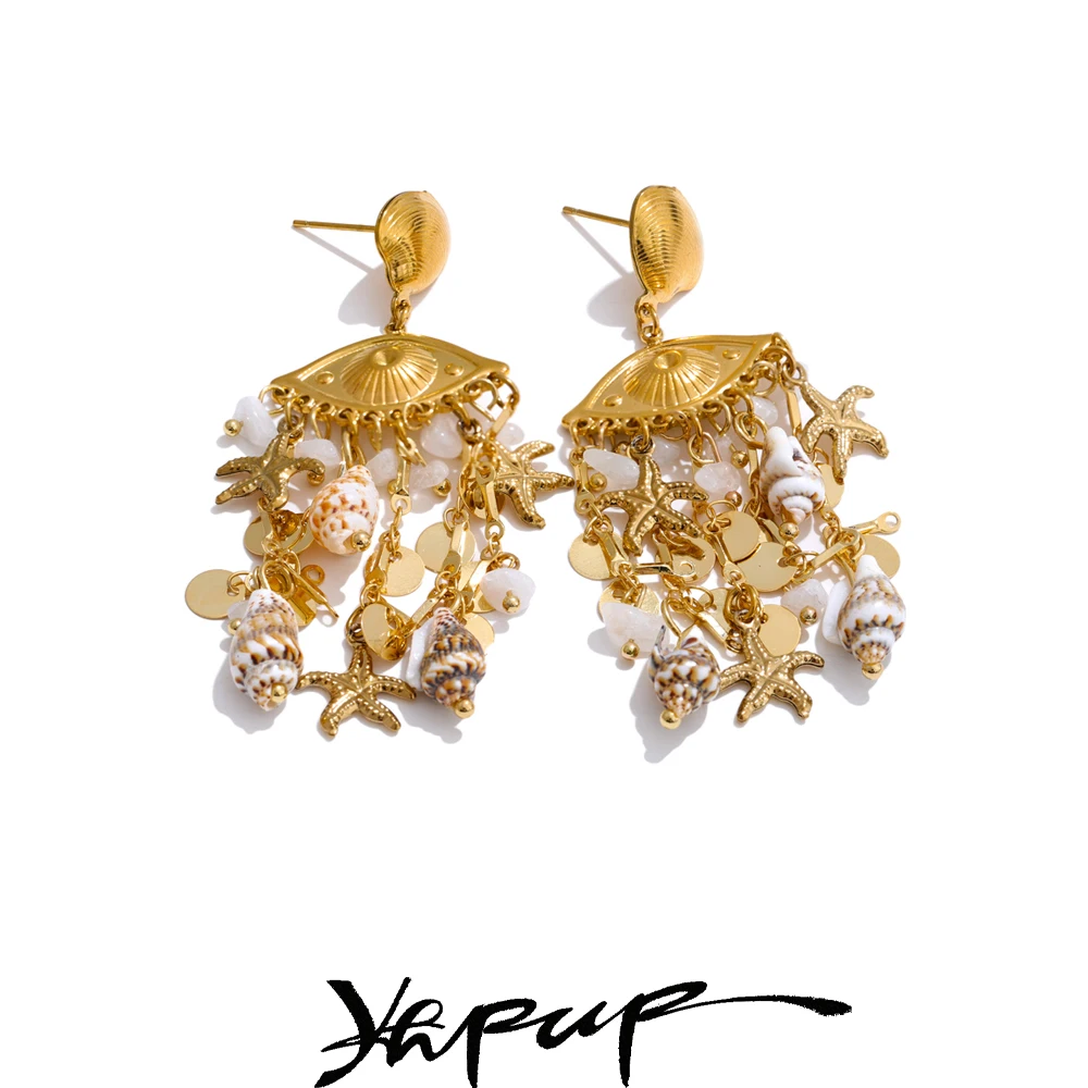 Yhpup Dangle Earrings Stainless Steel