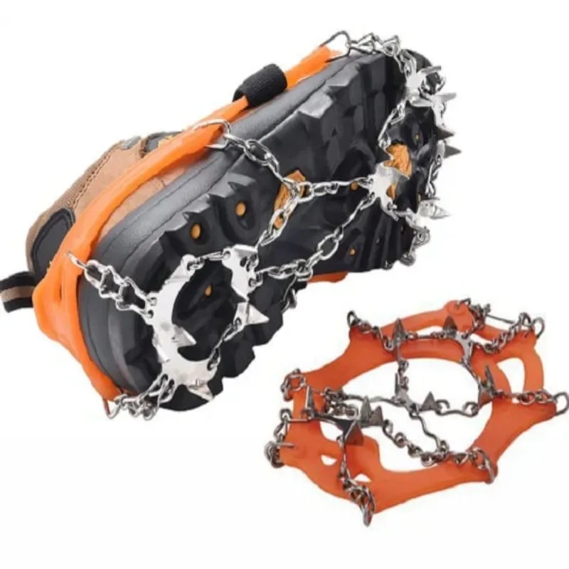 Portable Manganese Steel Crampons Snow Non Slip Climbing Shoe Cover Crampons Cleats Ice Gripper For Spikes Hiking Winter Mangane