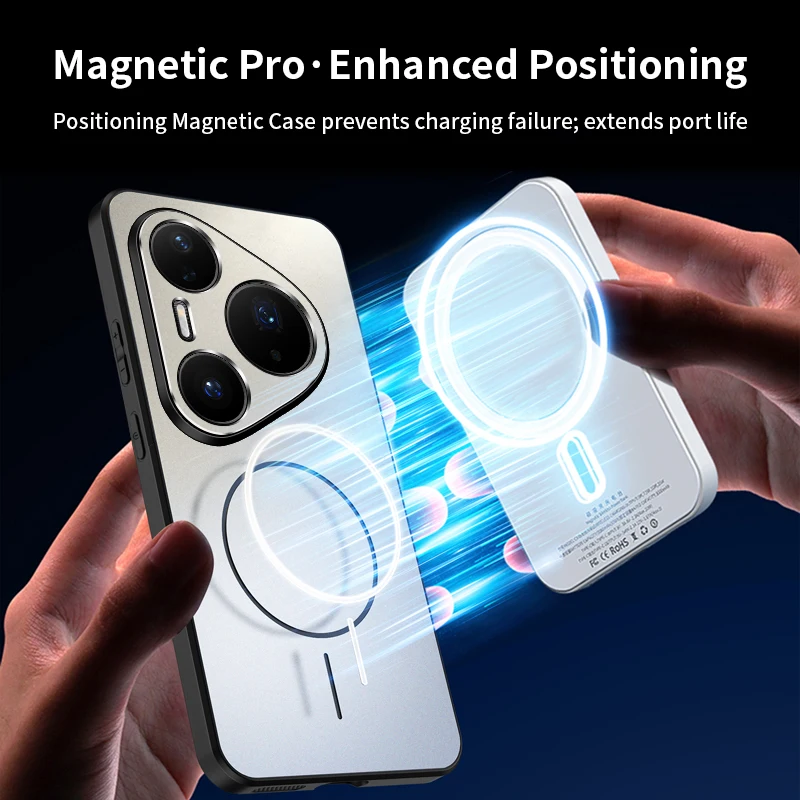 Enhanced Magnetic Phone Case with Matte PC + TPU Protection Cover