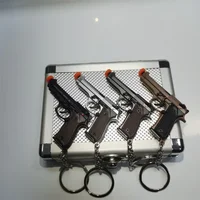 Alloy 1:4 92F Pistol Portable Toy Gun Model Detachable Keychain Fidget Toy for Boy Collection Adults Christmas Xmas Gift 1