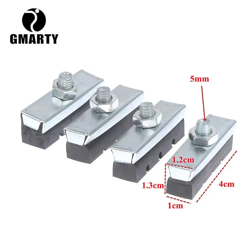 4Pcs Vintage Bike Brake Blocks for Classic Bike Cycling Caliper V-Brake Pads Braking Shoes Holder brake pads,bike brake pads