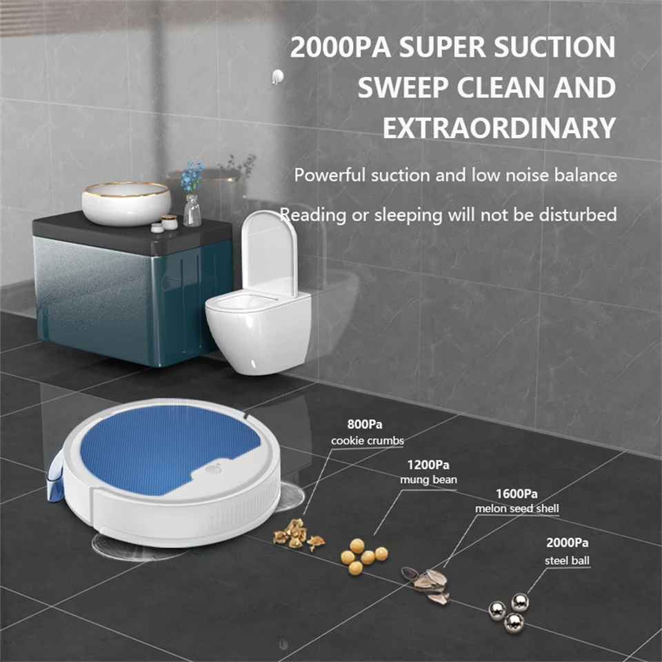 

2024 New 5 IN 1 Robot Vacuum Cleaner Sweep and Wet Mopping Floors&Carpet Run Wireless Floor Machine USB Reharge Sweeping Robot