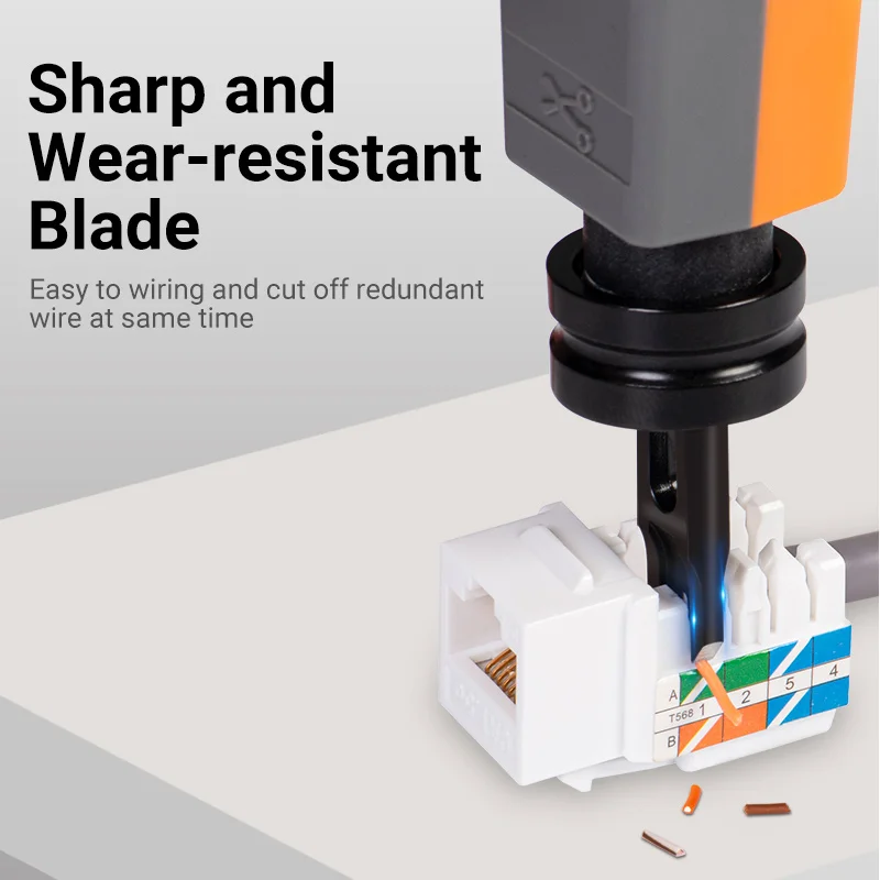 Ethernet Punch Tool Vention Punch Down Impact Tool with Two Blade for Patch Panels Wire Modules 110 Down