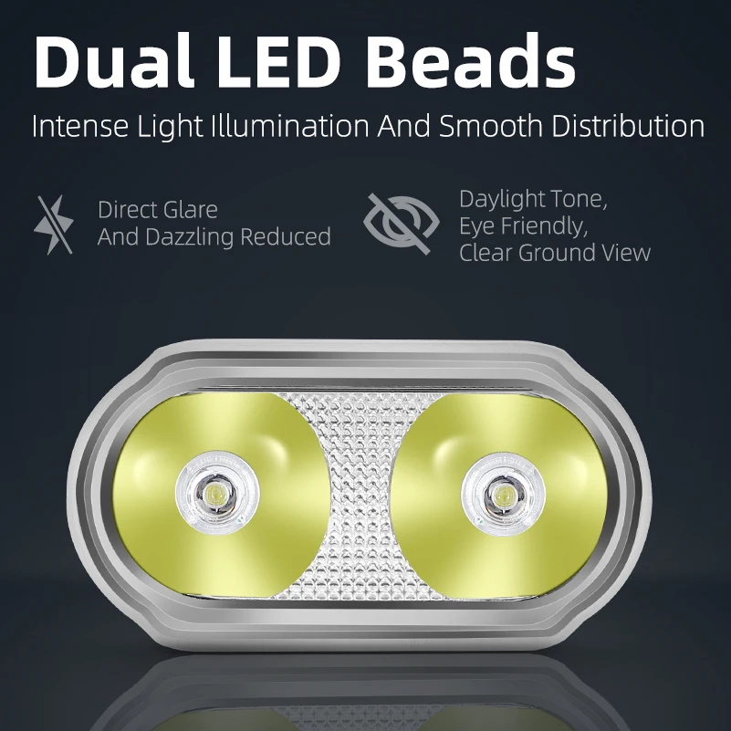 WEST BIKING Bicycle Light 4000mAh Bike Light IPX6 Flashlight Aluminum Front Lamp Type-C Charging MTB Road Cycling Accessory