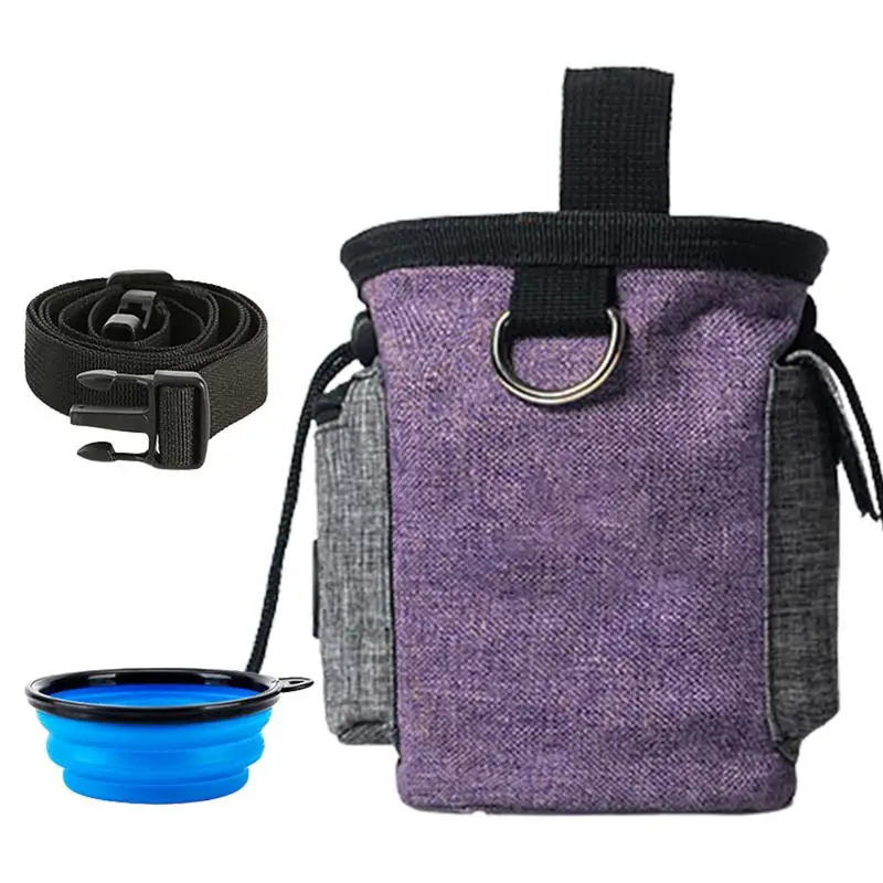 

Уличная сумка для собак, силиконовая поясная сумка для дрессировки собак, с ремешком на талию, большой объем, товары для собак