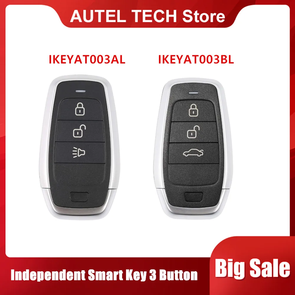 

AUTEL Independent MaxiIM 3 Buttons IKEYAT003AL Smart Universal Key IKEYAT003BL For Autel IM608 IM608PRO