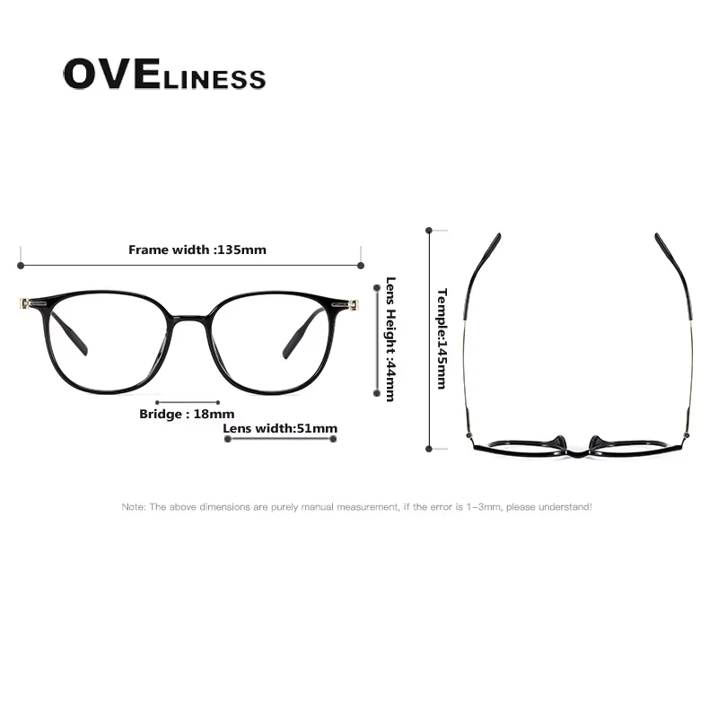 Acetat Titan Brillengestell Herren Retro Runde Brillengestelle Damen 2025, Vintage Markendesign Brillen Ultraleichte Brillen – Detail 8