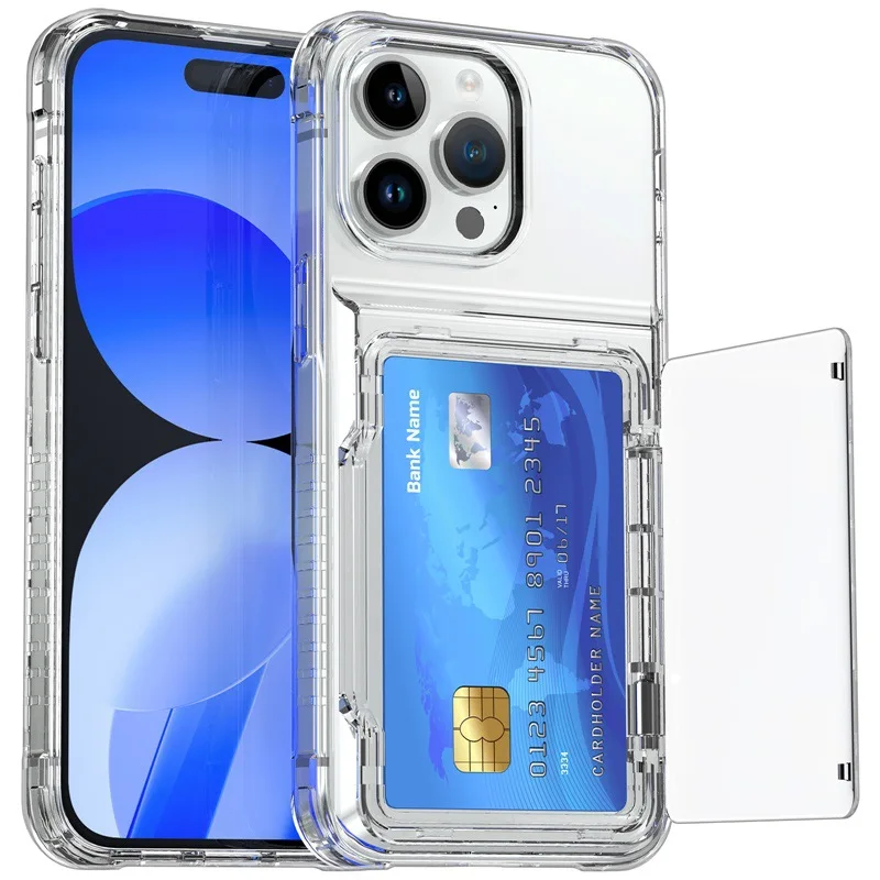 Iphone 12 Pro Clear Phone Wallet Clear Wallet With Flip Card