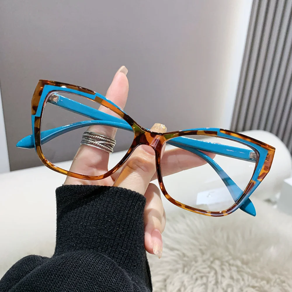 Blue Light Glasses Fashion 2024 Computer Spectacles  Eye Glasses Ultralight Women's Glasses For For Women Daily Wear Blue