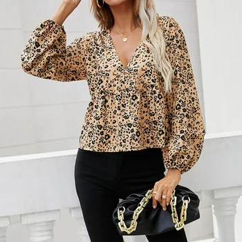 Printed Women Blouse Tops Shirts