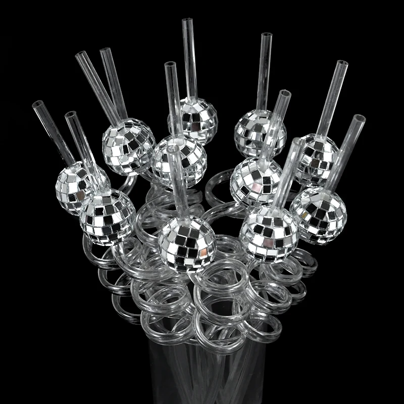 1PC Mirror Disco Ball Straws Silver Straws Mini Disco Straw Decor Disco  Party Decorations For Wedding Supplies - AliExpress