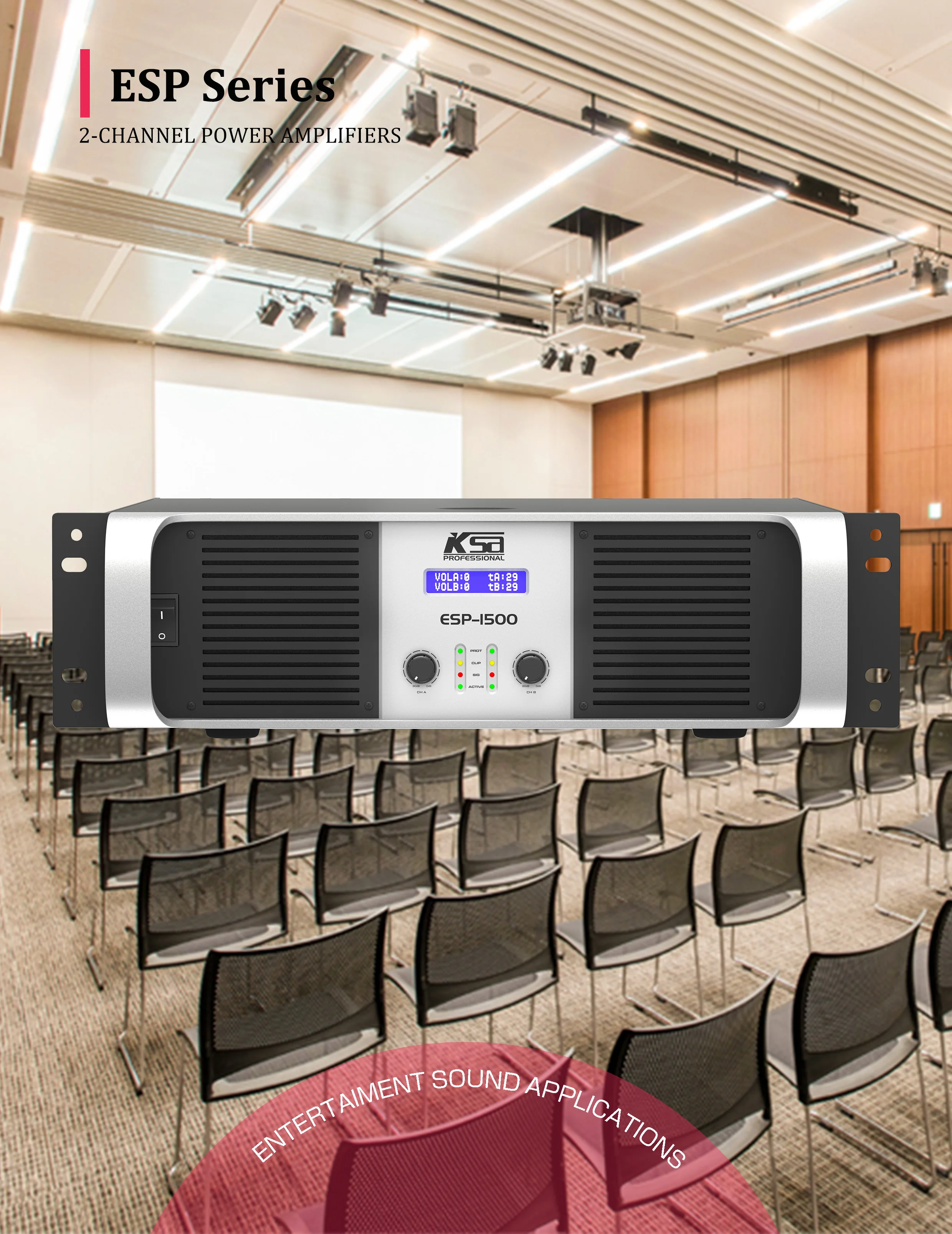 cvr power amplifier 2U professional