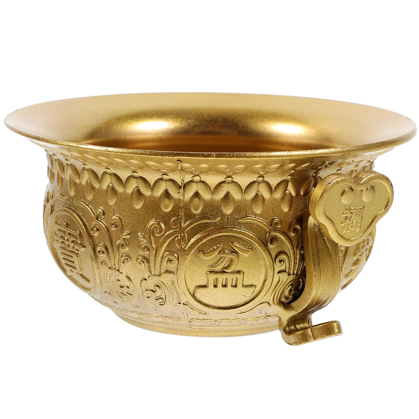 

Treasure Bowl Vintage Decor Copper Crafts for Office Decorative Cornucopia Temple Offering Desktop Ornament