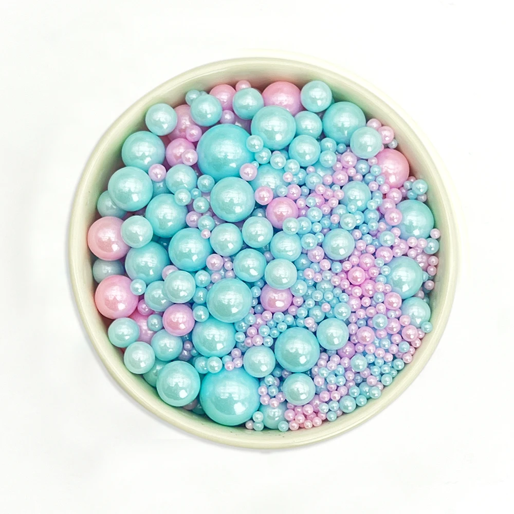 Colorful Pearl Sprinkles Cake Topper for Birthday Party Dessert Decor