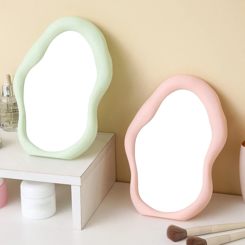 Decorative Mirrors Tabletop Makeup Mirror Home Decoration Aesthetic Room Decor Woman Makeup Supplies Bedroom Desk Accessories