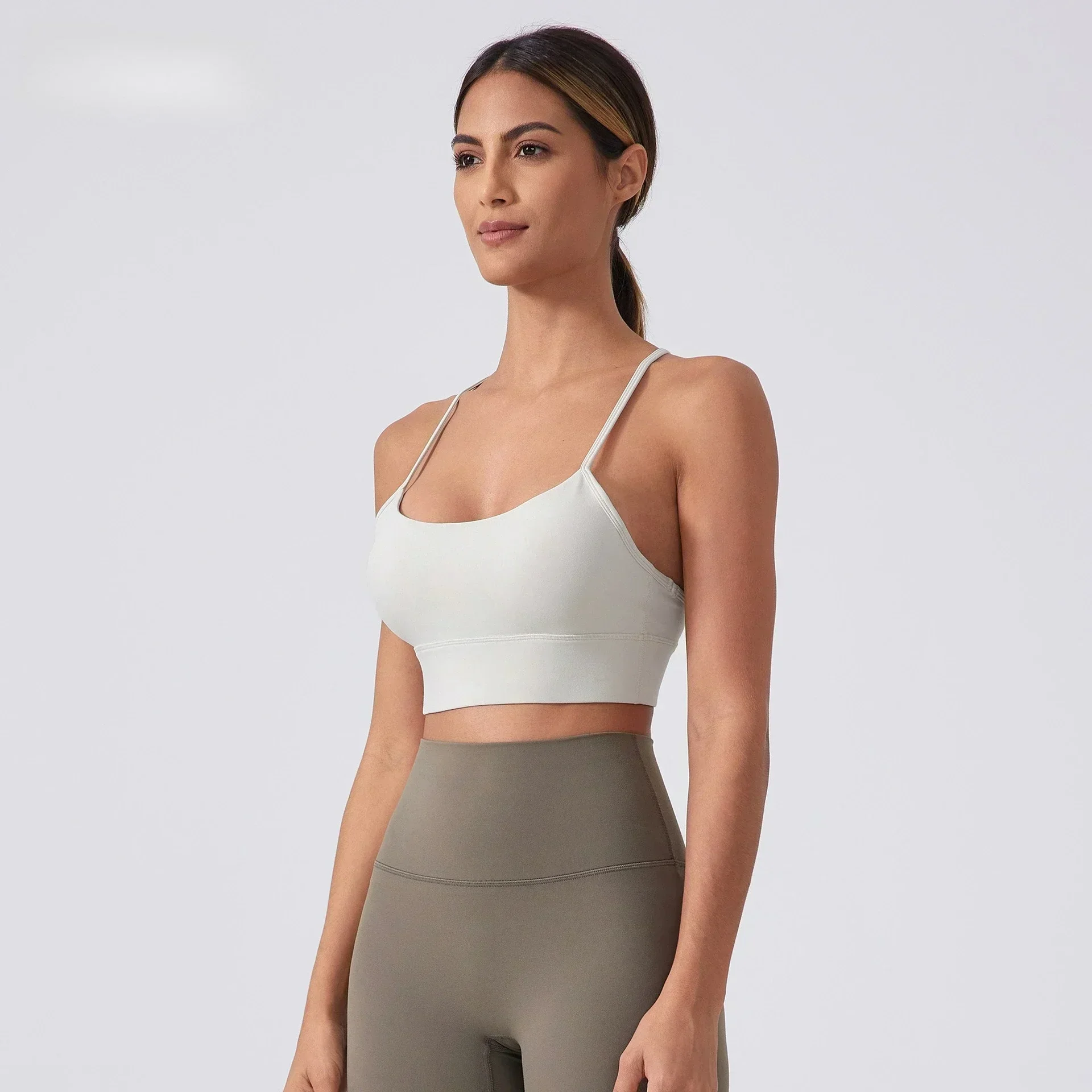 Lemon Sport Women's Yoga Bra Y-Back Gathering Shockproof Beauty Back Fitness Running Cycling Quick Drying Breathable Tank Top 4