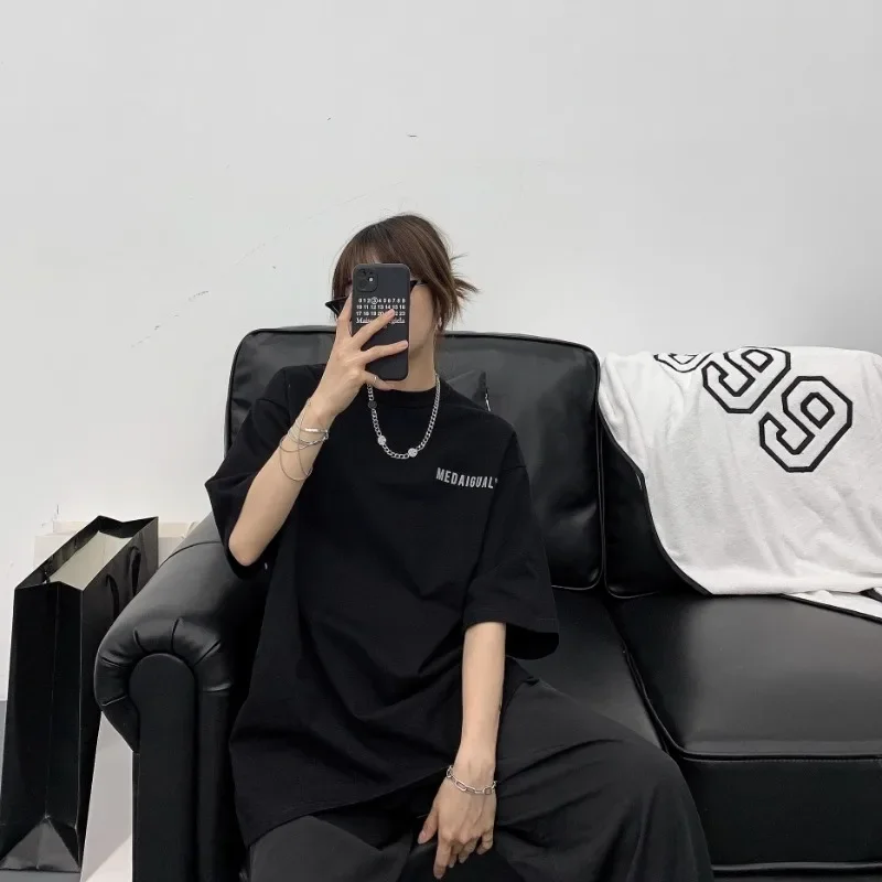 DAYIFUN 2025 T Shirt Women Newest Letter Print O Neck Cotton