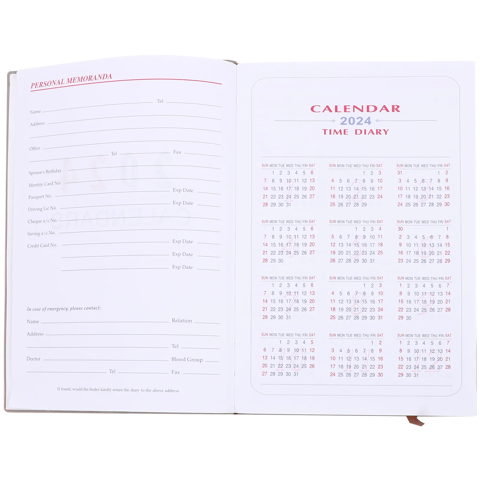 

Agenda Book Planner Work Notepad Calendar Office Accessory Diary Page Day Pu Spiral Academic Multi-Function Daily Books A5