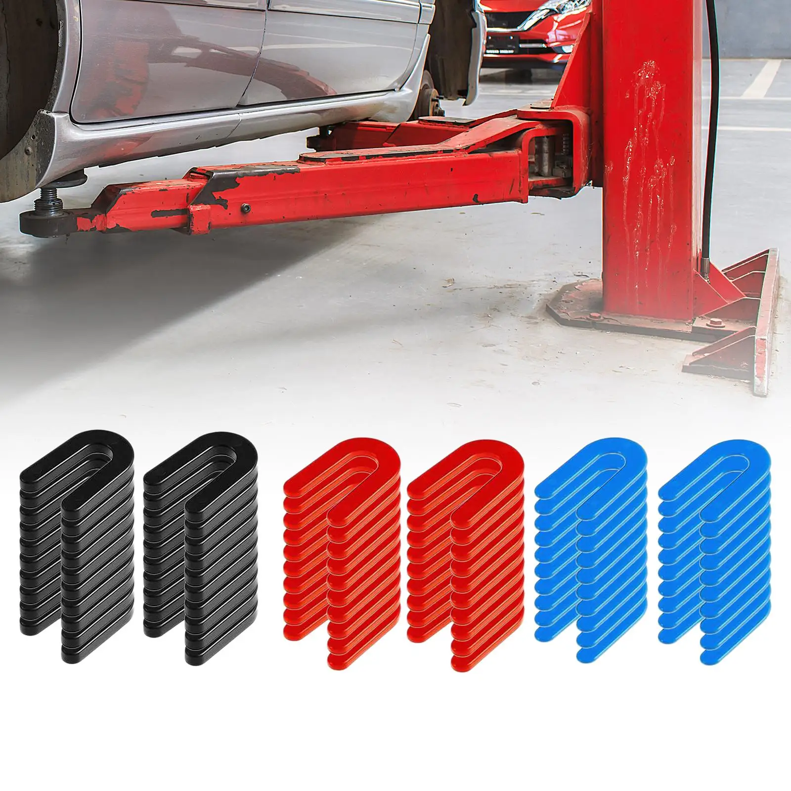 

60x U Shape Shims Pack 1/8inch 1/16inch 1/4inch Tile Shim for Car Automotive