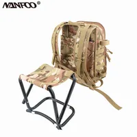 25L Outdoor Sports Fishing Backpack With Foldable Seat 900D Oxford Fabric Wear Resistant Breathable Camping Travelling Back Pack 1
