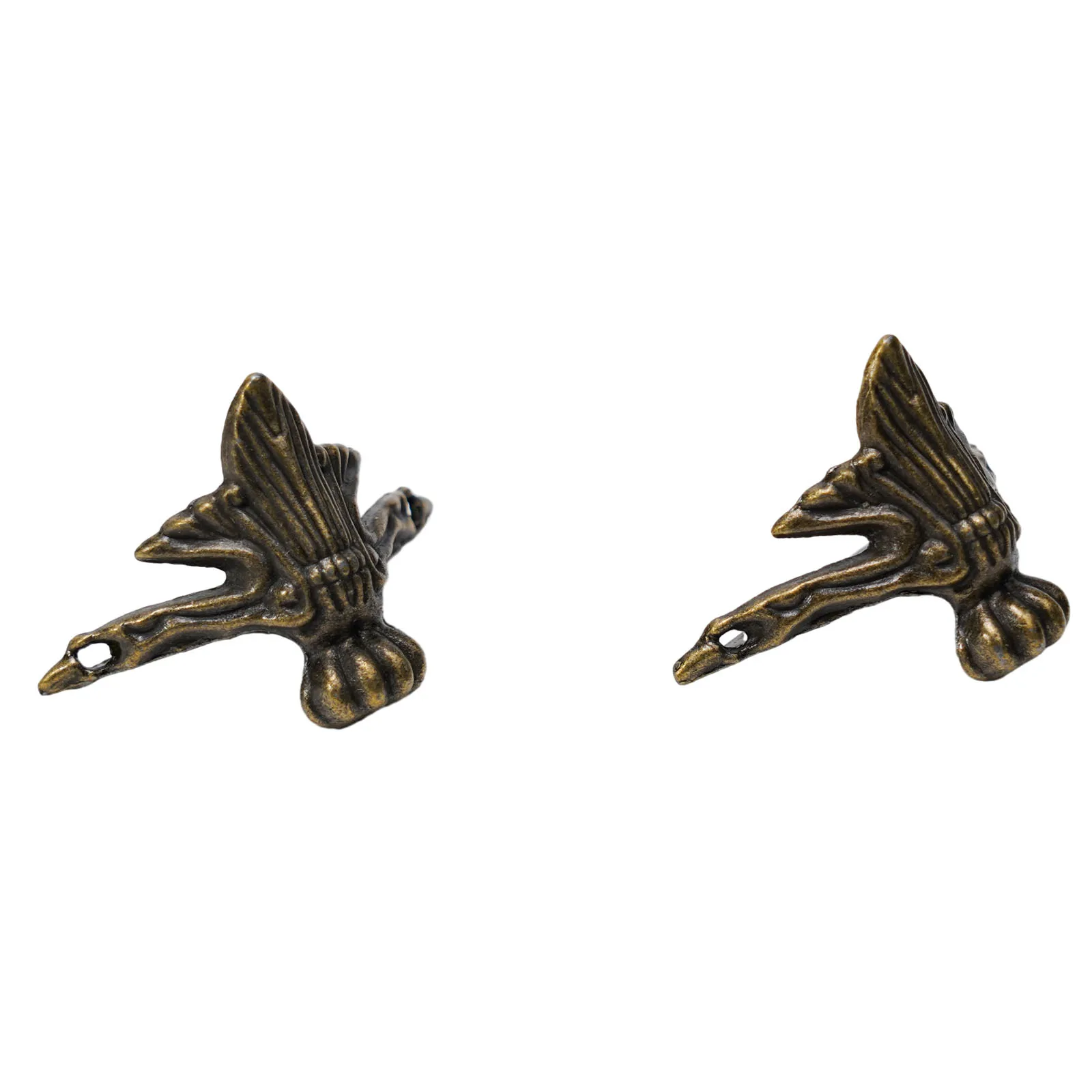 4 Pcs Antique Brass Jewelry Chest Wood Box Cabinet Decorative Feet Leg Corner Protector Metal Crafts For Furniture Hardware