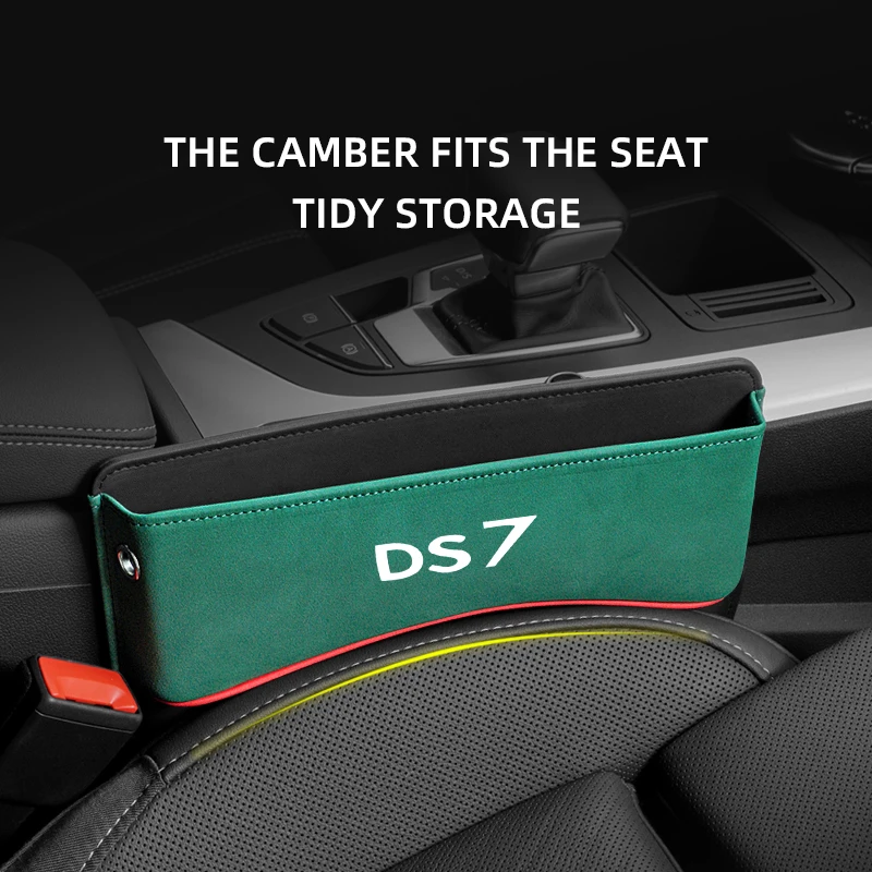

Шкатулка для хранения для Citroen DS7, органайзер для автомобильного сиденья, Боковая Сумка, запасное отверстие для зарядного кабеля