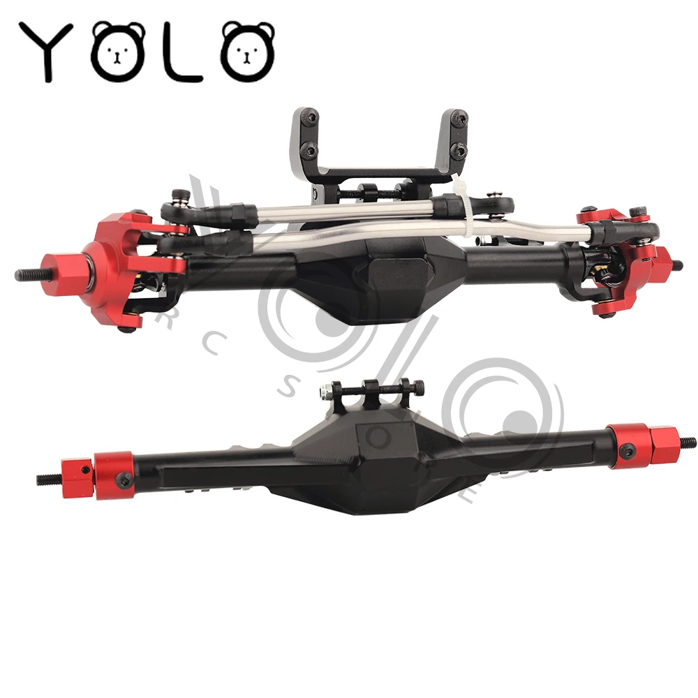 

SCX10 II CNC алюминиевая передняя и задняя прямая полная ось для 1/10 Axial SCX10 II 90046 90047 RC Гусеничный автомобиль, новые обновленные детали