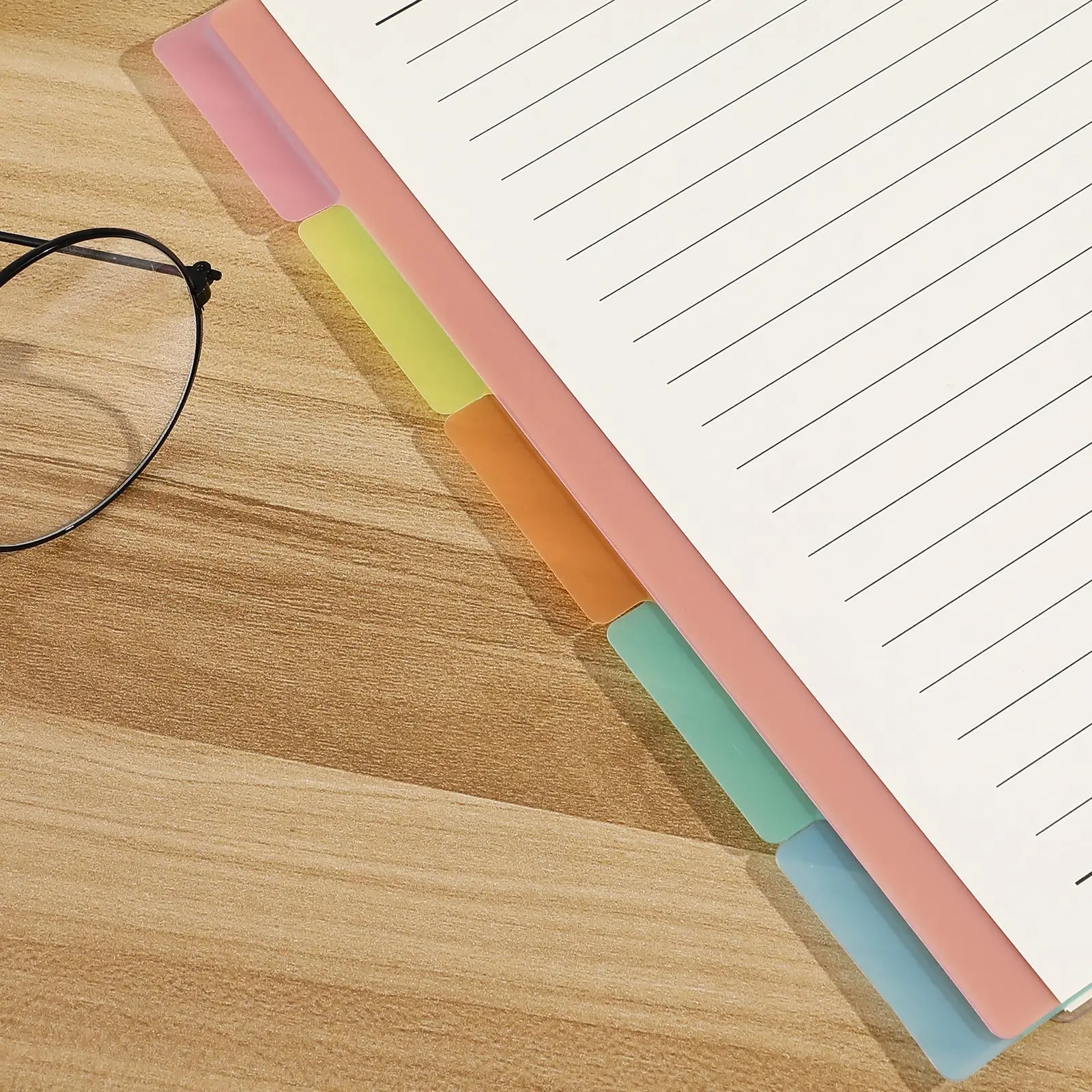 10 Pcs Divider Index Board Card Dividers File Folder Binder with Tabs A5 Cute Subject for Clips for Notebook Stationery Supplies - 6
