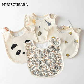 INS Style Infant Baby 100% cotone bavaglini impermeabile Cartoon bavaglino Burp panno neonato ragazza bavaglini asciugamano Saliva