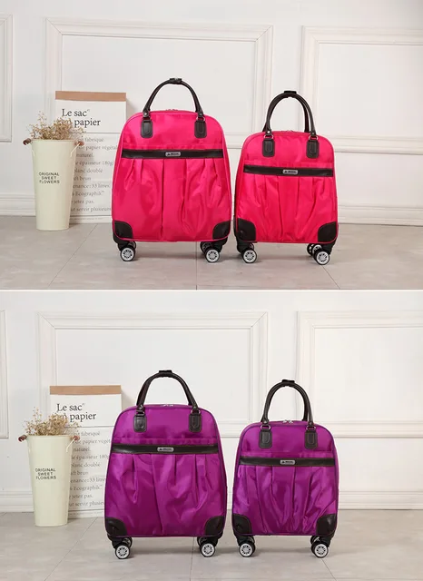 Women Travel Luggage handbag girls trolley bags Cabin Waterproof