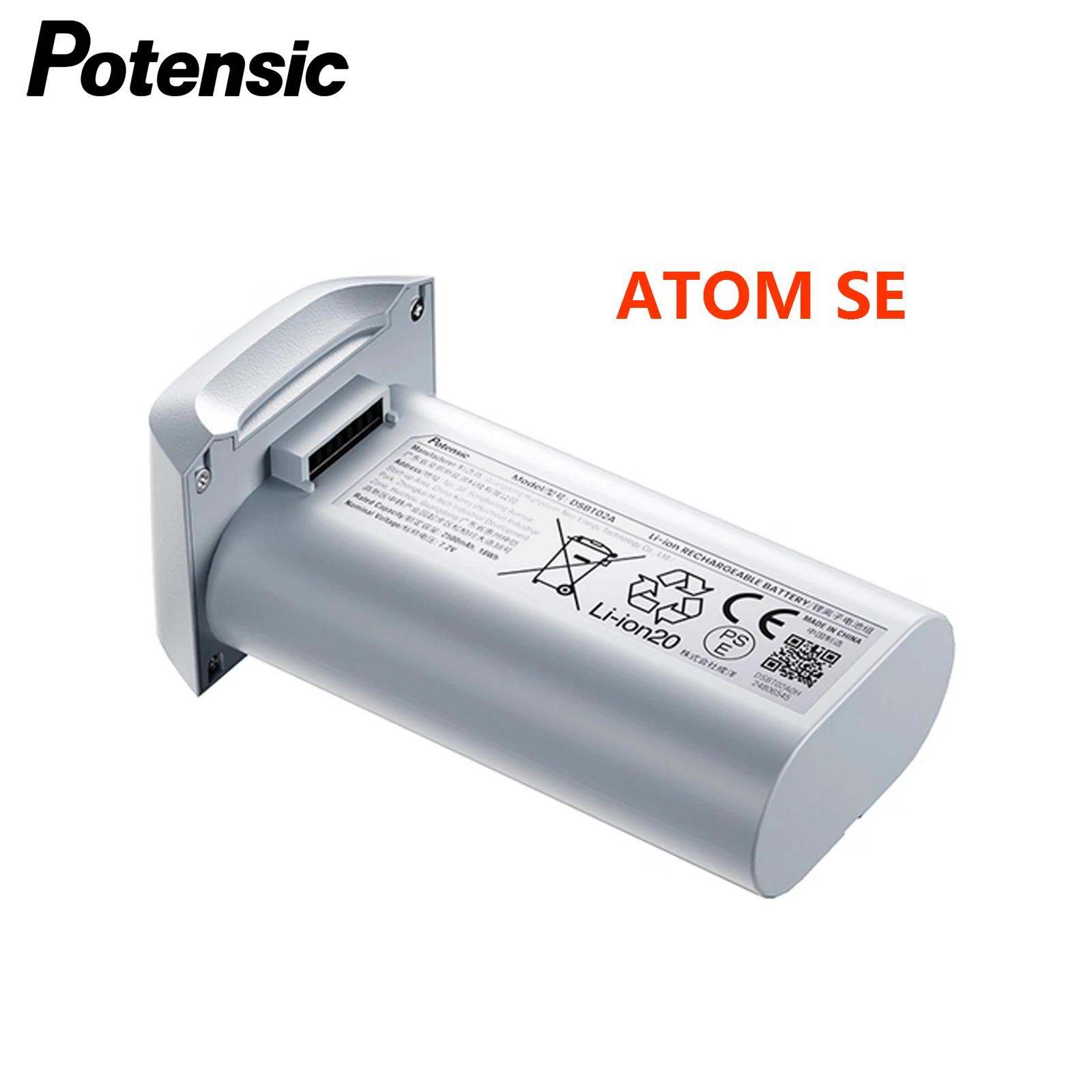 Batterie d'origine pour drone ATOM LT, ATOM SE, ATOM - vue de côté montrant l'épaisseur