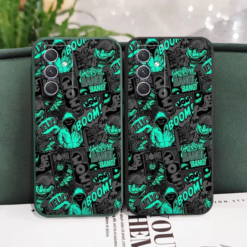 Blackened Clown Case For Samsung Galaxy A54 A34 A24 A14 A04 A73 A53 A33 A23 A13 A03 A72 A52 A52S A32 A22 A12 A71 A51 4G 5G