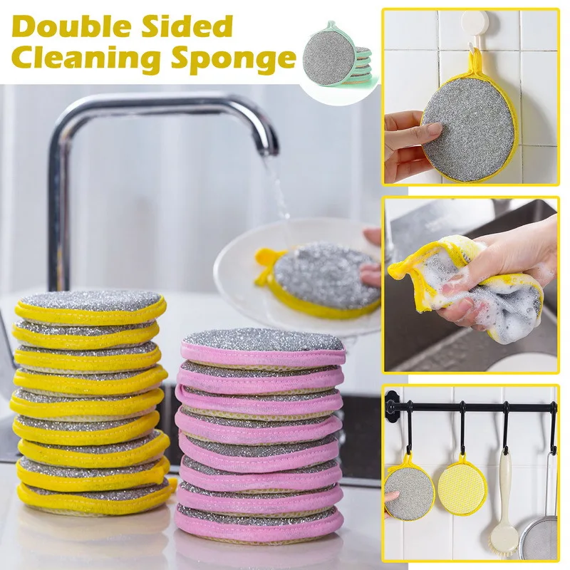 3pcs Silicone Sponge Dish Washing Kitchen Scrubber - Magic Food