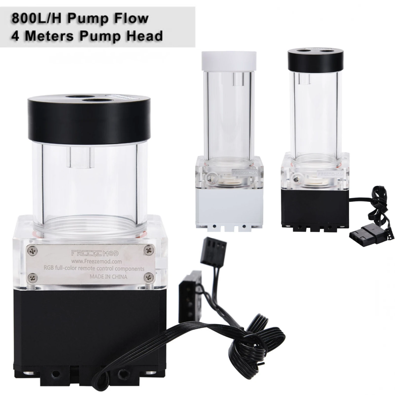 800L/H Water Pump Water Cooling Tank Reservoir 4 Meters Pump Head Fast