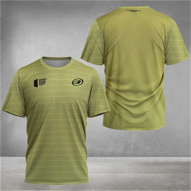 Fashion Trend Men's T-shirt Fan Badminton Tennis Breathable Fast Drying Fitness Short Sleeve Summer Casual Sports Fashion O Coll