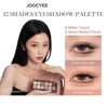 JOOCYEE 12 Shades Eyeshadow Palette Long-lasting Low saturation Beautiful eye makeup Containing eyeshadow blush and highlighter 1
