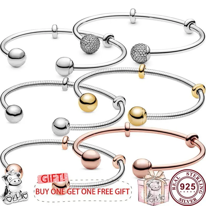 

Hot 925 Silver Exquisite Detachable Open Type Women's Bracelet Is Used For Original Women's High-quality Charm Fashion Jewelry