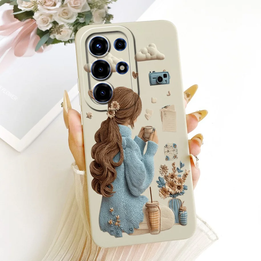 Floral Fashion Soft Silicone Bumper Phone Case in Pink