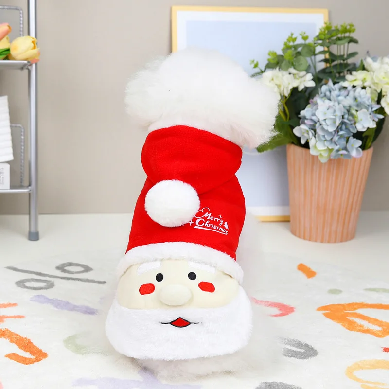 

2022 Merry Christmas Winter Jackets Dog Clothes Warm Pets Clothing Small Dogs Cat Puppy Yorkshire Pet Items Santa Claus Costume