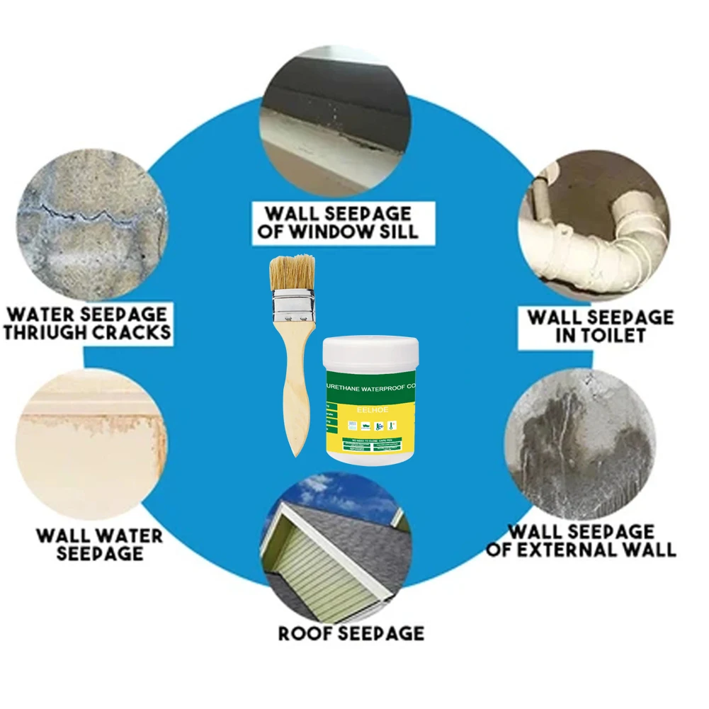 1-5PCS 30/100/300g Waterproof Coating Sealant Agent Transparent Invisible Paste Glue With Brush for Home for Roof Bathroom waterproof coating sealant