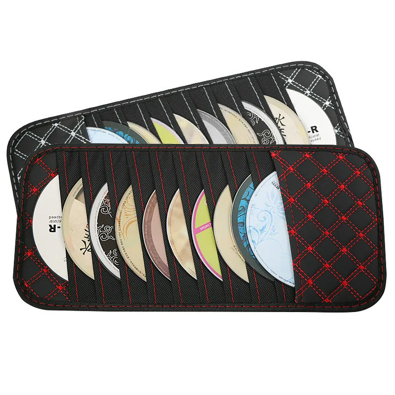 Car Sun Visor CD Holder Auto Car Truck DVD Visor Storage Pouch Holder Pocket and Interior Accessories cd dvd storage bag