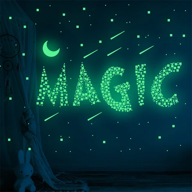 450/500pcs/set Luminous Star Dot Stickers Children Bedroom Fluorescent Painting Toy PVC Glow in Dark Toys Kids Room Decorations 2